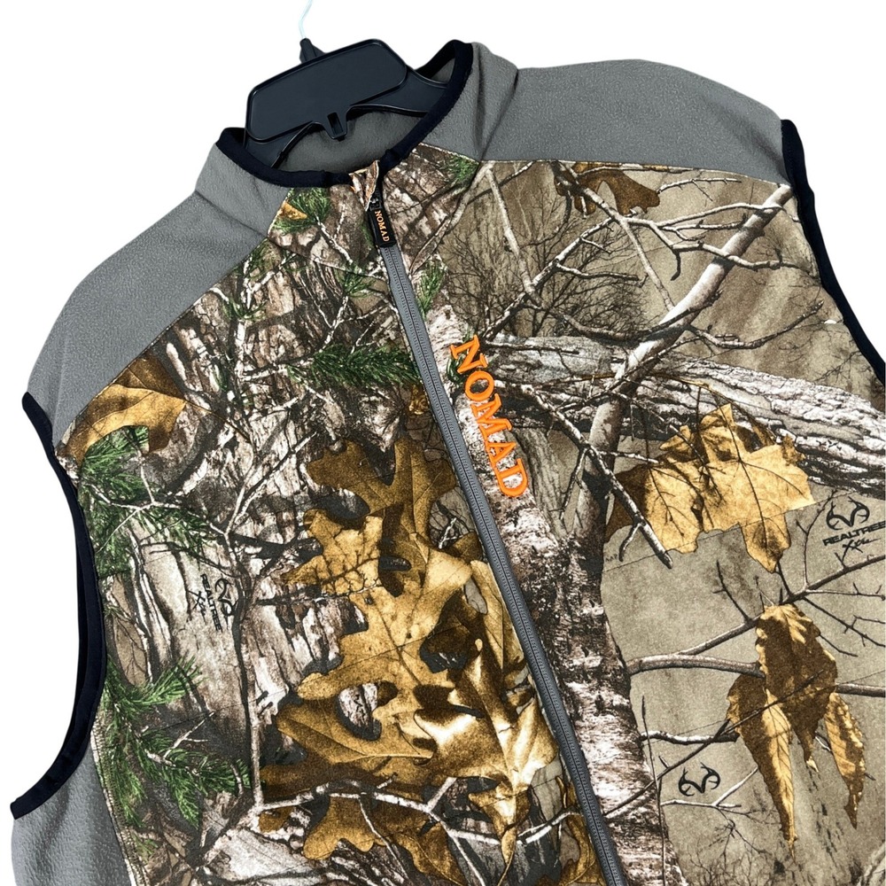 Nomad Realtree Xtra Camo Hunting Vest‎ XXL Full Zip Fleece Side Panels Outdoor